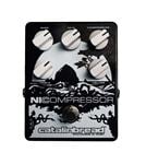 Catalinbread NiCompressor Pedal Silver on Black Front View